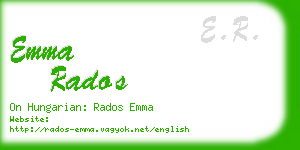 emma rados business card